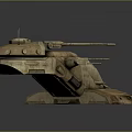 Futuristic Armored Weapon System With Multiple Cannons And Sleek Design 3d model