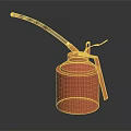 Industrial Equipment Red Metal Canister With Black Flexible Hose And Red Sprayer Handle