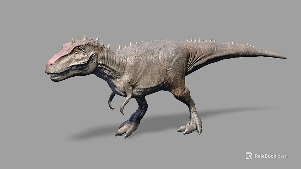 Reptile Dinosaur Figure Featuring Spikes Along Back And Detailed Skin Texture In Standing Pose 3d model 