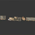 Metal Storage Shelves With Multiple Layers Holding Boxes Rolled Items And Tools