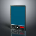 Portable Digital Device With Blue Screen Control Buttons Menu And Enter Keys Black Design