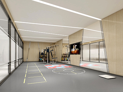 Modern Gym Private Teaching Area 3d model