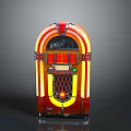 Vintage Jukebox With Neon Lights And Retro Style 3d model