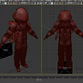 Highly Detailed Astronaut Suit 3D Model With Front And Back Views