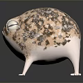 Cartoon Frog With Plump Body Spotted Pattern Big Eyes And Short Legs