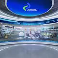 Environmental Technology Corporate Exhibition Hall With Honor Display And Modern Design