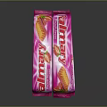 Kalmary Delicious Strawberry Flavored Snacks with Vibrant Pink Packaging Stacked