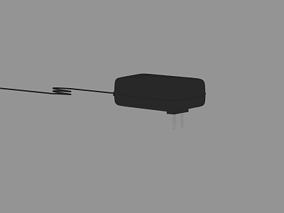 Sleek Black Floor Lamp Design With Power Cord And Plug 3d model
