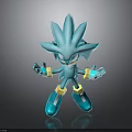 Shiny Blue Hedgehog Character 3D Model With Spiked Head And Yellow Accents In Dynamic Pose
