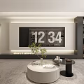 Modern Minimalist Living Room Interior With Soft Neutral Tones Cozy Sofa Set And Elegant Decorations