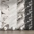 Marble Textured Wall Panels With Decorative Balls
