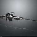 Silver Modern Sniper Rifle With Tactical Scope And Long Barrel Design 3d model
