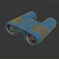 Blue And Gray Binoculars Ideal For Observing Stunning Scenic Landscape View