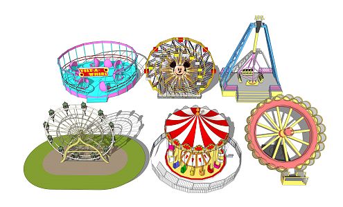 Modern Ferris Wheel 3d model