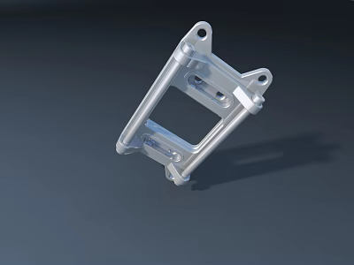 Sturdy Aluminum Bracket For Household Items With Durable Structure And Holes 3d model