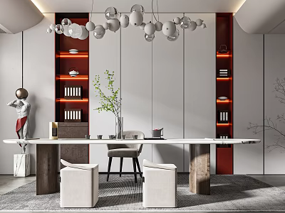 Modern Tea Room 3d model