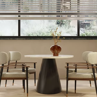 Modern Dining Table and Chair Combination Italian Dining Table and Chair Combination Luxury Dining Table and Chair Combination 3d model