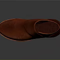 Classic Red Leather Casual Shoes with Strap Design for Daily Use