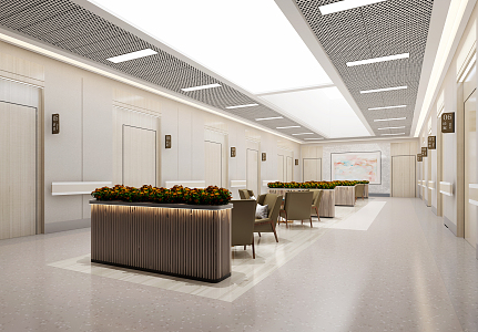 Modern Leisure Area Hospital Rest Leisure Area 3d model