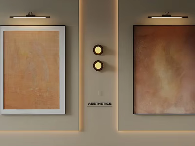 Abstract Animal Decorative Painting Monomer Hanging Painting Modern Chinese Style Sketchpad Decoration Library Design Material 3d model