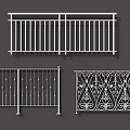Different Styles of Metal Fences With Vertical Bars And Ornate Patterns