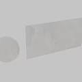 White Spherical Decorative Component In Modern Interior With Marble Wall And Soft Lighting