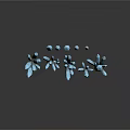 Blue Crystal Decorative Ornament Set with Various Sizes and Shapes for Home Decoration