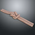 Durable Striped Brown And White Rope With Secure Knot For Daily Household Use