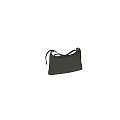Black Leather Shoulder Bag With Adjustable Strap And Modern Stylish Design