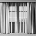 Gray Velvet Curtains With White Sheer Panels For Modern Window Decoration