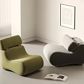 Modern Single Sofa Lazy Sofa Module Sofa 3d model