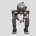 Gray Mechanical Robot Number 16 Featuring Industrial Structure With Multiple Arms And Legs 3d model