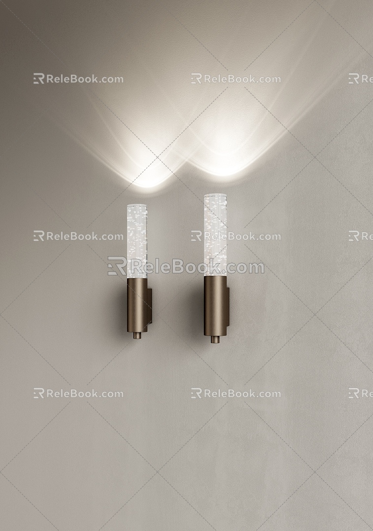 Modern metal wall lamp bubble wall lamp crystal wall lamp bedside lamp mirror lamp 3d model