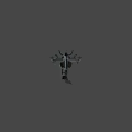Military Attack Helicopter with Rotor Weapon Mounts Gray Number 16 Cockpit for Combat Operations