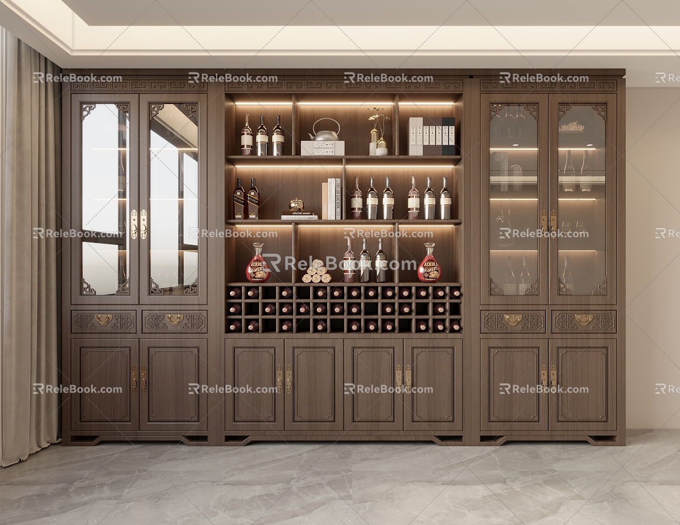 New Chinese Wine Cabinet model