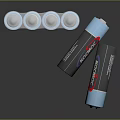 Volcano AA Batteries Four Pack With Black And Blue Design Packaged And Unpackaged