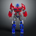 3D Rendered Robot Character With Mechanical Red Blue Design And Detailed Metallic Parts