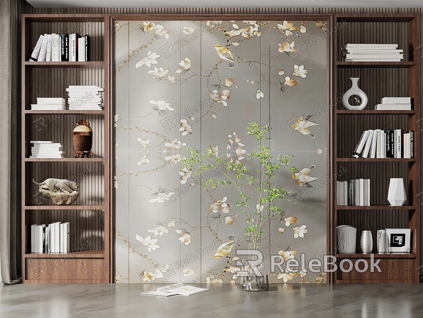 TV cabinet background wall model