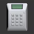 White Security Keypad Device With Digital Buttons Green LCD Screen For Access Control