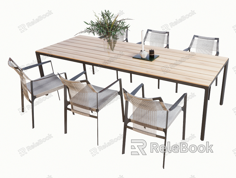 Modern Dining Table and Chair Combination Dining Table and Chair model