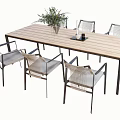 Modern Dining Table and Chair Combination Dining Table and Chair 3d model