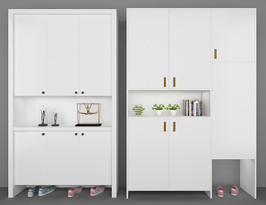 Modern shoe cabinet shoe cabinet combination 3d model