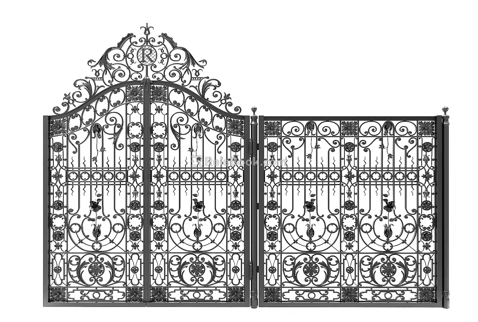 European-style gate 3d model