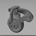 Gray 3D Mechanical Model Featuring Wheeled Structure And Detailed Engineering Components Design 3d model