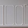 Different Decorative Gypsum Molding Frame Designs With Intricate Patterns For Walls 3d model