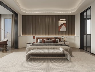 Modern Master Bedroom 3d model