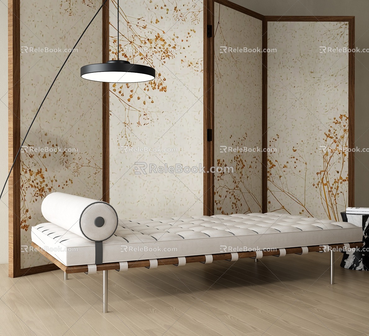 Modern Bed End Stool Bed End Stool Chaise Chair Bench model