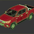 Pink Pickup Truck With Stylish Exterior Shiny Finish And Black Wheels