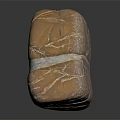 Natural Brown Stone with Unique White Veins and Smooth Surface in Natural Shape 3d model