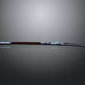 Ornate Decorative Knife With Slender Blade Brown Wooden Handle Silver Accents
